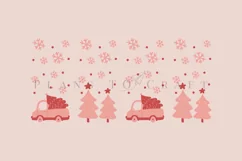christmas truck pinkmas 17oz Milk Carton Bottle Wrap SVG Design Instant download digital files for creative packaging solutions