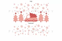 christmas truck pinkmas 40oz quencher tumbler sublimation full wrap high resolution transparant background