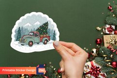 Christmas Truck Sticker, Christmas Vehicle Sticker Product Image 1