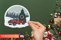 Christmas Truck Sticker, Christmas Vehicle Sticker Product Image 1