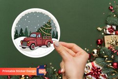 Christmas Truck Sticker, Christmas Vehicle Sticker Product Image 1