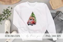 Christmas truck with snowman and Christmas tree- 3 png files Product Image 5