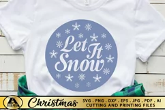 Let It Snow SVG Christmas Ornament SVG Farmhouse Door Sign Product Image 5