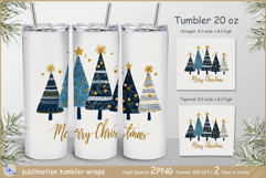 Merry Christmas Tumbler village|Christmas trees Wrap Tumble Product Image 1
