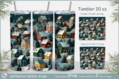 Happy New Year Tumbler village|Christmas houses Wrap Tumbler Product Image 1