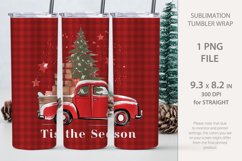 Christmas tumbler, Christmas red truck and christmas tree Product Image 1