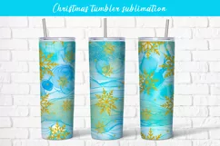 Christmas tumbler sublimation alcohol ink wrap 20 oz Product Image 1