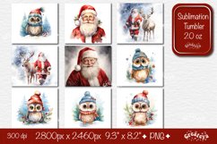 Tumbler Xmas, Christmas Tumbler wrap Bundle 20 Oz sublimation design PNG. This 20 oz skinny Christmas tumbler sublimation design product contains 105 designs with Christmas Baby Animals, Owls, Santa, 3D Flowers and Snowman