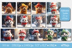 Tumbler Xmas, Christmas Tumbler wrap Bundle 20 Oz sublimation design PNG. This 20 oz skinny Christmas tumbler sublimation design product contains 105 designs with Christmas Baby Animals, Owls, Santa, 3D Flowers and Snowman