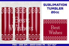 Sublimation Christmas Tumbler Design with Christmas Wishes Product Image 1