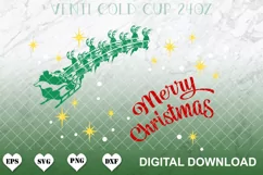 Christmas starbucks cup svg, venti cold cup svg wrap, Product Image 2