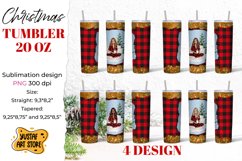Christmas skinny tumbler sublimation 4 design with girl art. Product Image 1