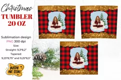 Christmas skinny tumbler sublimation 4 design with girl art. Product Image 4