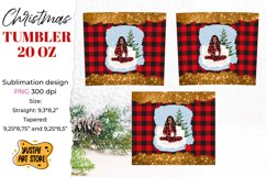Christmas skinny tumbler sublimation 4 design with girl art. Product Image 5