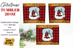 Christmas skinny tumbler sublimation 4 design with girl art. Product Image 5
