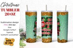 Christmas cocoa tumbler sublimation wrap shine glitter Product Image 1