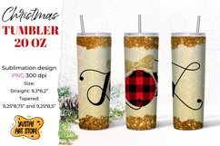 Christmas Joy tumbler sublimation wrap shine, gold glitter Product Image 1