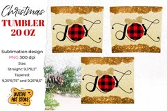 Christmas Joy tumbler sublimation wrap shine, gold glitter Product Image 2