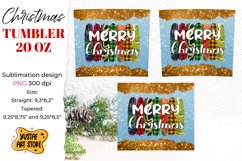 Merry Christmas tumbler sublimation wrap shine glitter Product Image 2