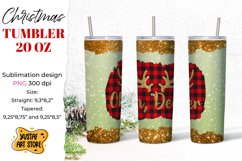 Christmas "oh deer" tumbler sublimation wrap shine glitter Product Image 1