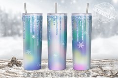 Winter glitter tumbler png, Christmas Snowflakes tumbler PNG Product Image 1