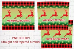 Christmas tumbler sublimation, Santa reindeer Product Image 2
