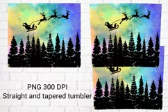 Tumbler sublimation Christmas Santa reindeer design Product Image 2