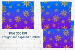 Christmas tumbler sublimation with golden snowflakes wrap 20 Product Image 2