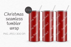 Merry Christmas Tumbler Sublimation | 20 oz Tumbler Wrap Product Image 1