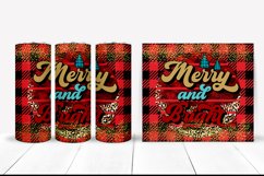 Merry and Bright Christmas Sublimation I 20 Oz Tumbler PNG