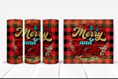 Merry and Bright Christmas Sublimation I 20 Oz Tumbler PNG