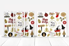 Christmas Tumbler Sublimation Bundle I 20 Oz Christmas Quotes Tumbler PNG