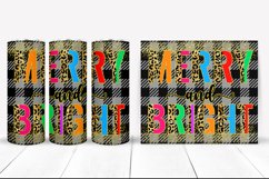 Merry and Bright Christmas Sublimation I 20 Oz Holiday Tumbler PNG