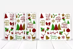 Christmas Tumbler Sublimation Bundle I 20 Oz Tumbler PNG