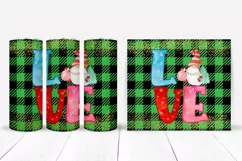 Christmas Gnome Love Tumbler Sublimation I Holiday 20 Oz Tumbler PNG