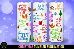 Christmas Tumbler Sublimation Bundle I 20 Oz Tumbler PNG
