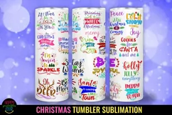 Christmas Tumbler Sublimation Bundle I 20 Oz Christmas Quotes Tumbler PNG