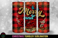 Merry and Bright Christmas Sublimation I 20 Oz Tumbler PNG