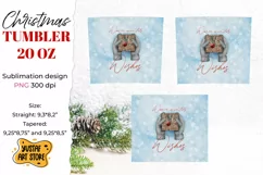 Christmas tumbler sublimation. "Warm winter wishes" quote Product Image 2