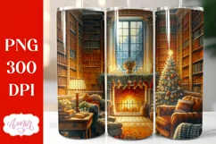 Christmas tumbler wrap for sublimation, Library PNG Product Image 1