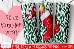 Christmas tumbler wrap PNG for sublimation Product Image 1