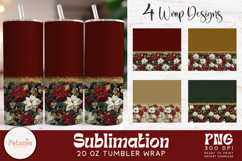trendy vintage christmas png tumbler wrap designs being used as trendy Christmas 20 oz tumbler print