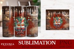 christmas tumbler wrap png design being used as a christmas sublimation tumbler print