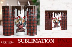 christmas tumbler wrap png design being used as a christmas sublimation tumbler print
