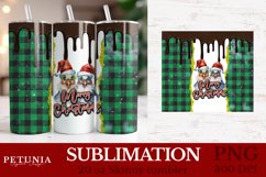 christmas tumbler wrap png design being used as a christmas sublimation tumbler print