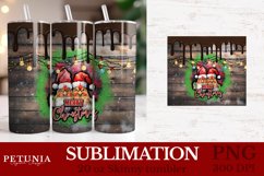 christmas tumbler wrap png design being used as a christmas sublimation tumbler print