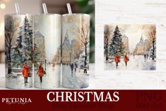 Christmas sublimation design being used as a Christmas 20oz Tumbler wrap Sublimation print