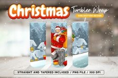 Christmas Santa Tumbler Wrap, Christmas Winter Tumbler PNG