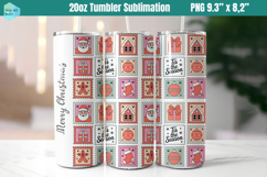 Christmas postage stamp 20 OZ Skinny Tumbler Sublimation Product Image 1