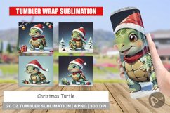 Tumbler Wrap Cartoon Christmas Turtle Product Image 1